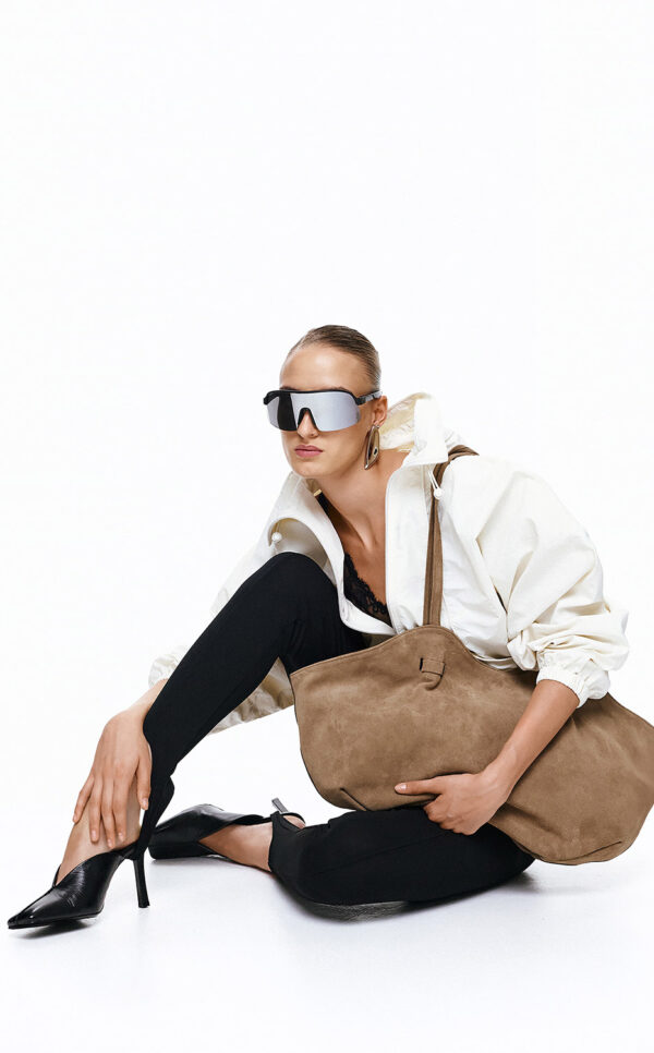 Blush - Suede Leather Shopper Bag